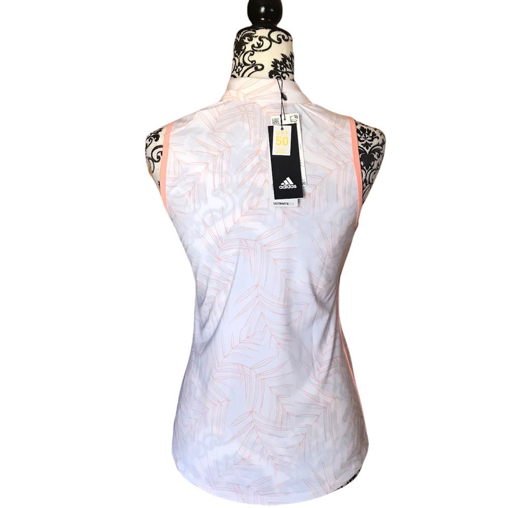 ADIDAS ULTIMATE PRINT SLEEVELESS POLO - Picture 10 of 11